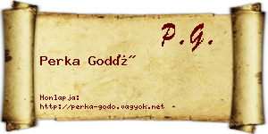 Perka Godó névjegykártya
